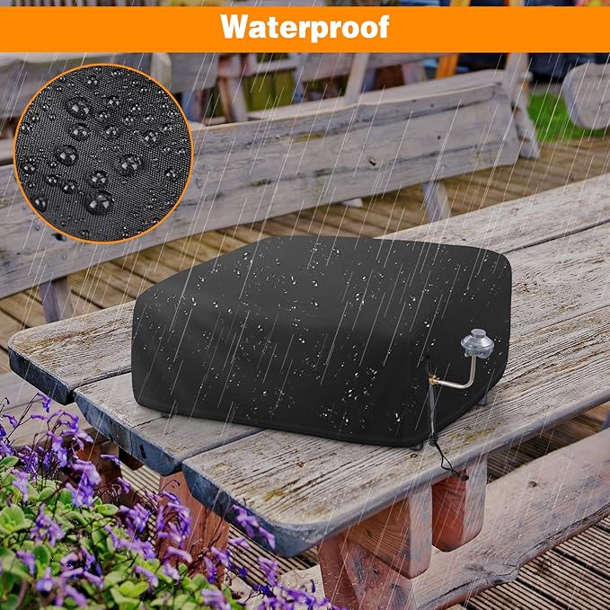 Grill Cover for Blackstone 17 Inch Griddle, Waterproof Oxford Material BBQ Grill Cover with Drawstrings, Flat top 17" Gas Grill Cover Only Fits Blackstone 17" Griddle Tabletop Without Hood