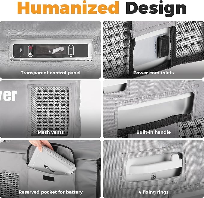 Setpower Insulated Protective Cover for RF25 Portable Refrigerator Freezer, suitable for RF25 Only