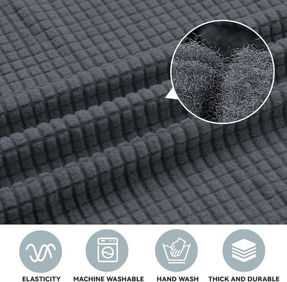 LURKA Stretch Oversized Sofa Slipcovers 1 Piece Couch Covers for 3 Cushion Couch Sofa Furniture Protector Full Sofa Covers with Elastic Bottom for Kids and Pet (X-Large, Dark Grey)