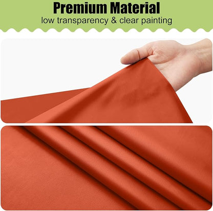 Smiry Disposable Table Cloth - 10 Pack, 54 x 108 Inch Waterproof Rectangle Tablecloths for Parties, Decorative Plastic Table Cover, Leakproof & Sturdy, Burnt Orange