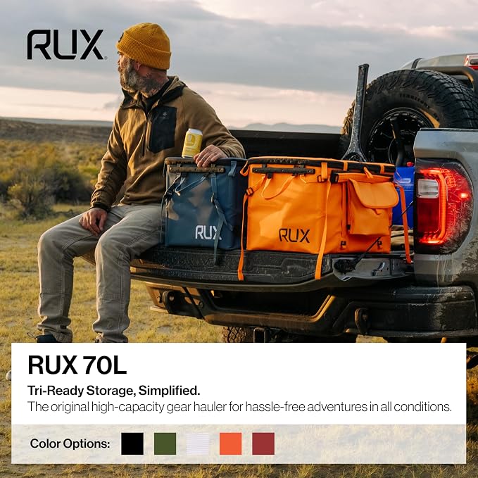 RUX 70L Collapsible Gear Box (Green) - Modular Adventure Storage Solution For Camping Storage, Overlanding, Off-road And Van Life - Weatherproof, Durable and Multifunctional