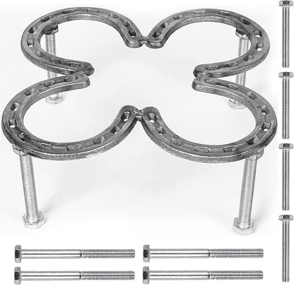Campfire Dutch Oven Tripod For Cooking Made of Steel Horseshoes-Camping Cooking Tripod-Campfire Stand-Cast Iron Dutch Oven Tool(10.2"X 10.2")