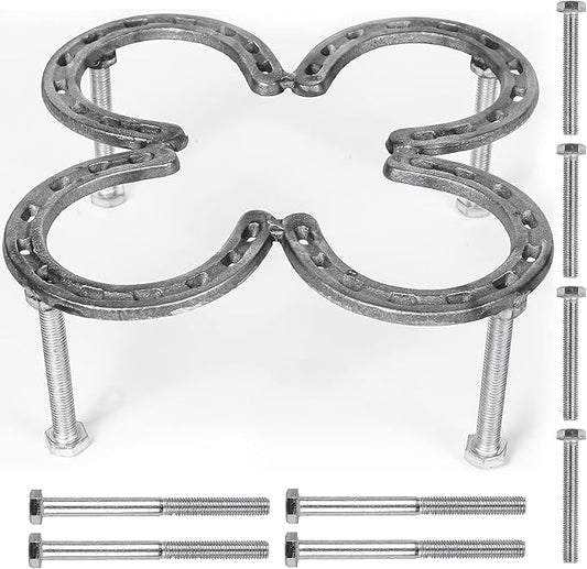 Campfire Dutch Oven Tripod For Cooking Made of Steel Horseshoes-Camping Cooking Tripod-Campfire Stand-Cast Iron Dutch Oven Tool(10.2"X 10.2")