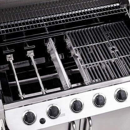 Char Broil Grill Replacements, charbroil Grill Burner; 6-Burner | Burner L=17.75 inch,304 Stainless Steel;For Charbroil Performance 6 & 5 Burner Grills 463244819 463274419 463274819 463347519