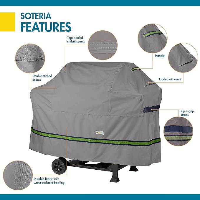 DUCKCOVERS Soteria Waterproof 59 Inch BBQ Grill Cover