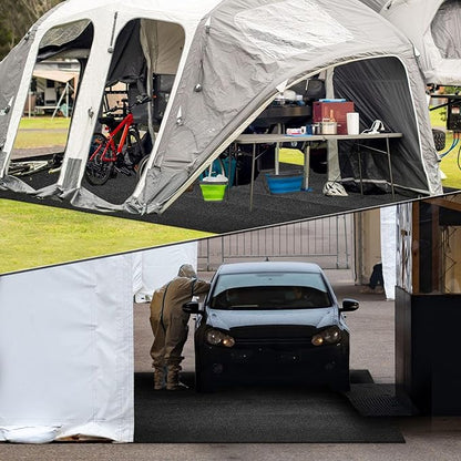 Tinideya 10x10 ft Outdoor Storage Shed Floor Mat Waterproof, Non Slip & Washable Camping Tent Carpet for Outdoor Camping, Lawn Supplies (Storage Shed Not Included)