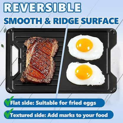 BAC609 Reversible Griddle for Traeger PRO 575 TFB57GLE PRO 780 TFB88PZD Century 22 Century Eastwood 22 Eastwood 34 Grill Accessories Traeger Ironwood XL, Exas Elite 34, Pro 20 Accessories 18.2" x 11"