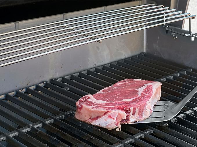 7641 Warming Rack for Weber Spirit 300 & GS4 Spirit II 300 Series E-310 320 330 S-310 320 330 Gas Grills with Front Control Knobs, Upper Rack for Weber Genesis Silver Gold B/C Gas Grill, 24.8 Inch