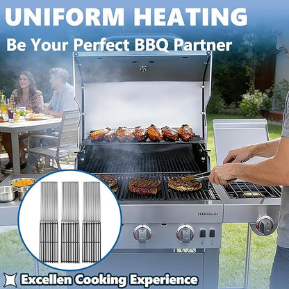 Emitter Plate & Grill Grate 463242516 for Charbroil Commercial Infrared 3 Burner Grills 463242515 466242515 463243016 463367016 466242516 463342620 463346017, Charbroil G474-0017-W1 G466-2400-W1 Parts