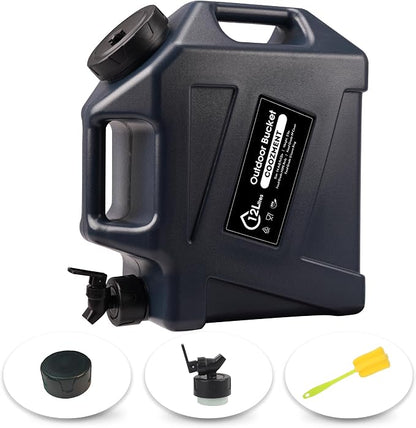 COOZMENT 3.2 Gallon/5 Gallon Water Containers with Spigot, BPA Free Water Jug, Military Green Water Tank, Multifunction Water Storage Containers for Camping Outdoor Hiking,Emergency Storage