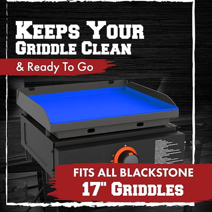 KITCHEN PERFECTION 17" Premium Silicone Griddle Cover Mat for Blackstone Griddle 17 Inch - Hermetic Protection from Rust & Debris All Year, Fits All Blackstone 17 Inch Models - Food Grade Silicone