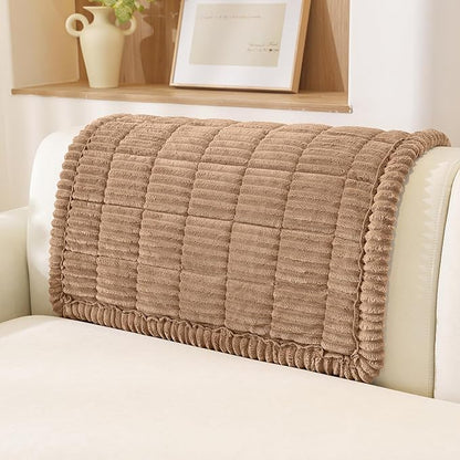OstepDecor Couch Cover for Dogs, Washable Non Slip Sofa Cover for Pets | Soft Couch Covers for Sofa, Loveseat and Sectional, Furniture Protector Against Pet Hair & Dirt (35.4" x 35.4", Brown)