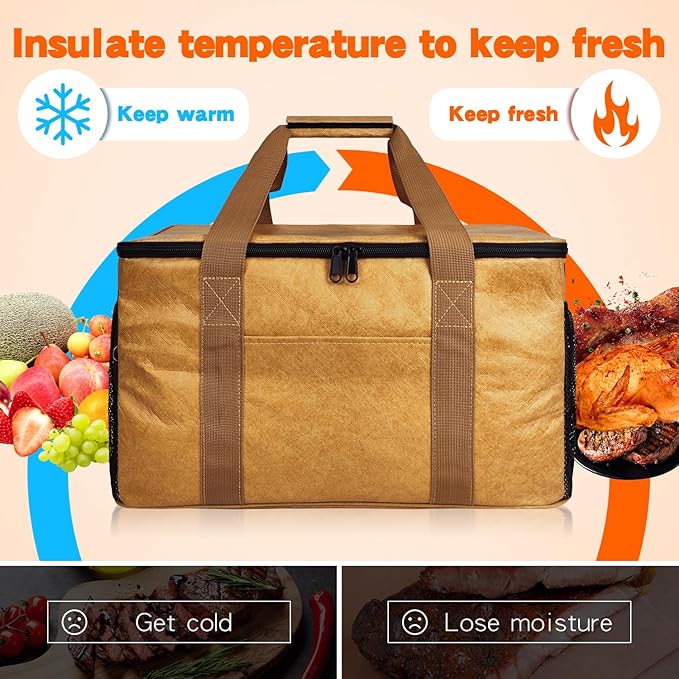 BBQ Blanket for Resting Meat, 16.14 * 6.30 * 9.84in Insulated Meat Resting Bag with Adjustable Shoulder Strap for Outdoor Smoker Grilling Brisket Pork Shoulders