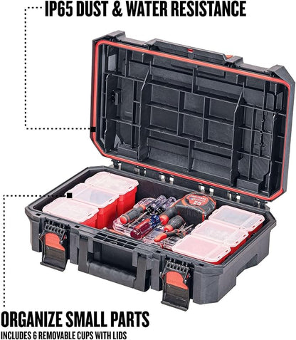CRAFTSMAN VERSASTACK XL System Tool Box, Water Resistant Tool Storage, with 6 Small Parts Containers, 21 Inch (CMST21415)