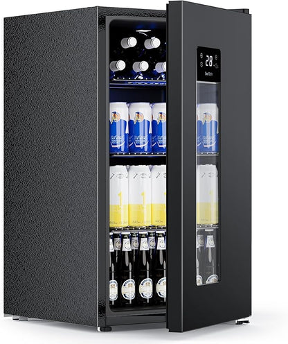 COWSAR 3.2 Cu.Ft Beverage Refrigerator, Electronic Control & LCD Display, 20-50℉ Temperature Range – Mini Fridge for Soda, Wine or Beer