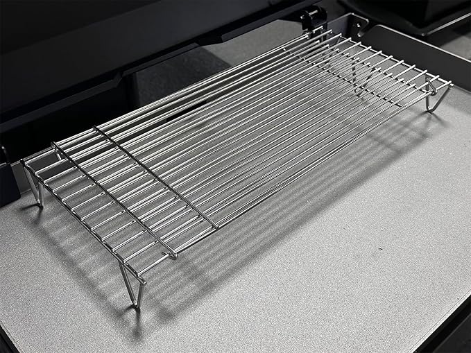 BBQ Future Adjustable Grill Warming Rack for Blackstone 22 28 36 Inch Griddle, Stainless Steel Griddle Warming Wire Rack for Weber Charbroil Camp Chef and Most Tabletop Flattop Griddle Accessories
