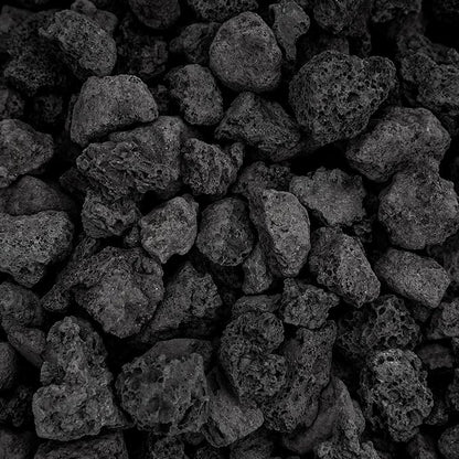 Onlyfire Black Lava Rock 10 Pounds Volcanic Lava Stones for Indoor Outdoor Fire Pits Fireplaces Gas Grill and Landscaping, 0.4-0.8 Inch