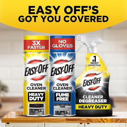 Easy Off Heavy Duty Oven Cleaner, Destroys Tough Burnt on Food and Grease, Fresh Scent, 14.5 oz Can
