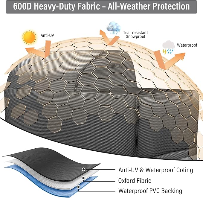 Full-Length Grill Cover for Traeger Woodridge Electric Wood Pellet Grill BAC761 TFB86MLH, Easy-Check Fit Accessory for Outdoor Cooking or Use