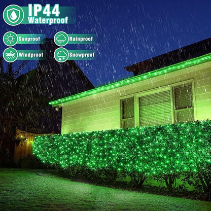 100FT 300 LED Outdoor String Lights, Connectable St Patricks Day Lights Waterproof with 8 Modes, Plug in Clear Wire Twinkle Lights for Indoor Bedroom Home Wedding Patio Decorations, Green