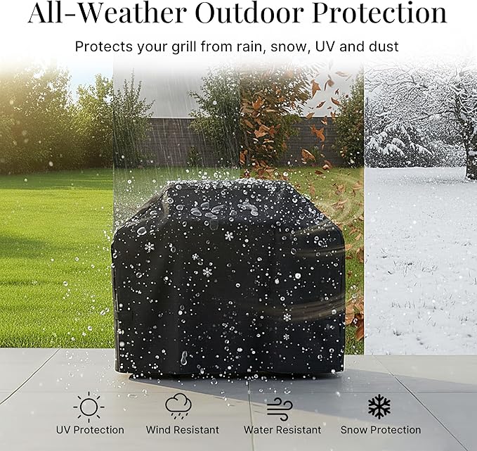 iBirdie Outdoor Grills Cover 50 x 24 x 46 inch, fit 50, 49 Barbeque, Waterproof Weatherproof, 600D Heavy Duty Barbecue Cover, Compatible for 2, 3 Burners Gas BBQ