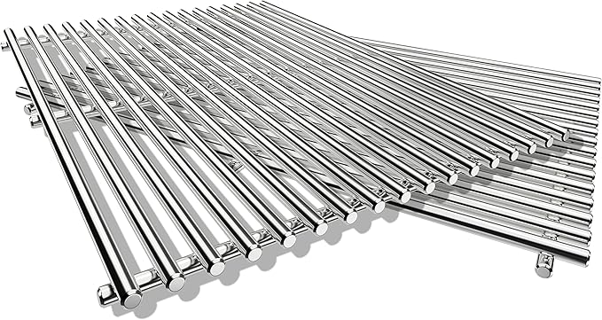 9MM 18.75" Grill Grates for Weber Genesis II, Grill Parts for Weber Genesis 2 300 & GS4 Genesis II LX 300 Series Grills, 304 Stainless Steel Replacement Grates for Weber Genesis II E 310 E&S 315 320
