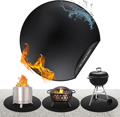Fire Pit Mats for under Fire Pit 36" - Heat Resistant & Fireproof Grill Mat, FirePit Mat for Grass, 36 inch Deck Protector, Fireproof Rug for Outdoor Firepit