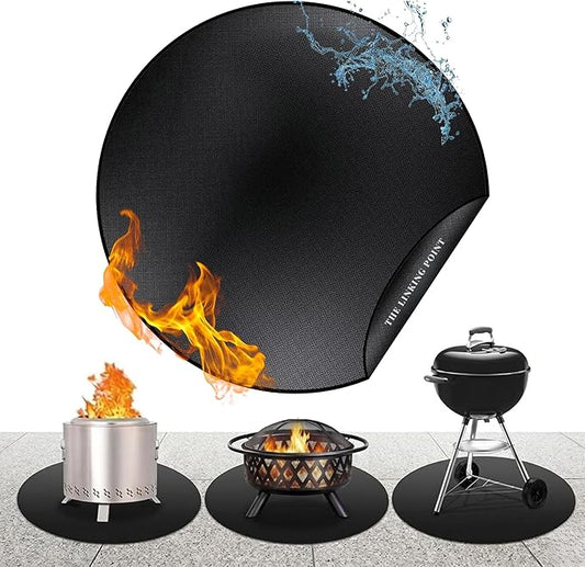 Fire Pit Mats for under Fire Pit 36" - Heat Resistant & Fireproof Grill Mat, FirePit Mat for Grass, 36 inch Deck Protector, Fireproof Rug for Outdoor Firepit