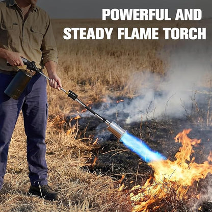 Propane Torch Weed Burner, CSA Certified | Adjustable Flame Weed Torch, Detachable Handle, Piezo Trigger Self Igniting for Garden, Wood, Ice(Propane Tank Not Included)
