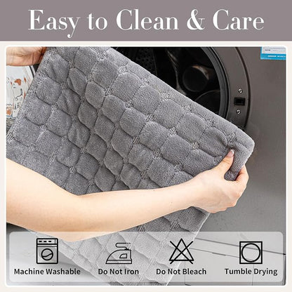 Velvet Couch Cover, Washable Sectional Sofa Cover, Anti Slip Sofa Slipcovers for 3 Cushion Couch Sofa L Shaped Recliner, Furniture Protector Covers for Pets Kids(Dark Grey, Only 1 PCS)
