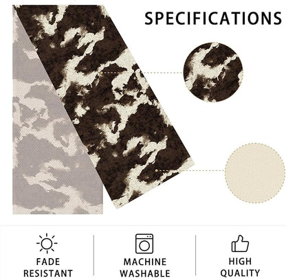 Cow Print Table Runner,Dining Decor for Kitchen Coffee Table Family Dinners Holiday Parties Wedding Events Decor(13x72 inch)