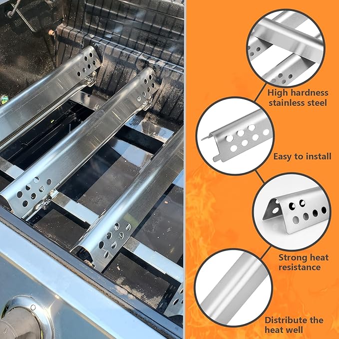 Grill Parts Kit for Char-Broil Performance TRU-Infrared 3-Burner | Fits Char-Broil 463371116, 463280019, 463371719, 463336016 and 463274016; G466-2500-W1 burners and G361-0003-W1 heat plates.