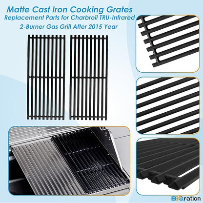 G362-2100-W1 Grill Replacement Kit for Charbroil TRU-Infrared 463642316 463644220 463632320 463675016 463644220 463245518, Grill Grate, Heat Plates and Burner Kit for Charbroil 466642416