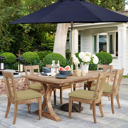 HARBOREST Outdoor Chair Cushions Set of 6, Water Resistant Patio Chair Cushions with Ties, Outdoor Seat Cushions for Patio Furniture, 17"x16"x2", Khaki