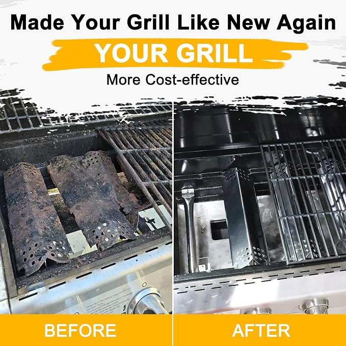 Replacement Parts for Nexgrill 4 Burner 720-0830H, 720-0783E, 720-0830D, 720-0958A, Cast Iron Grill Grates, Heat Plates, Burners and Igniters Kit for Nexgrill Replacement Parts 4 Burner