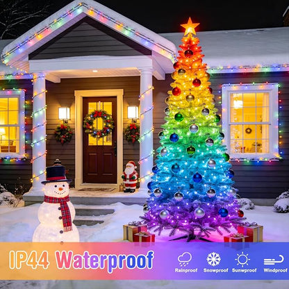 JMEXSUSS 250 LED Smart Color Changing Halloween Lights, RGB String Lights | Plug in, APP & Remote Control, 16 Million DIY Colors, Durable, Smart Christmas Lights for Tree Party Indoor Outdoor Decor
