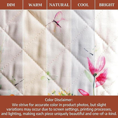 Maison d'Hermine Oven Gloves 100% Cotton Oven Mitt 7" x 13" with Loop Heat Resistant BBQ Cooking Gloves Baking Grilling Kitchen Hotel Home Farmhouse Spring Summer (Pack of 1, Botanical Fresh)