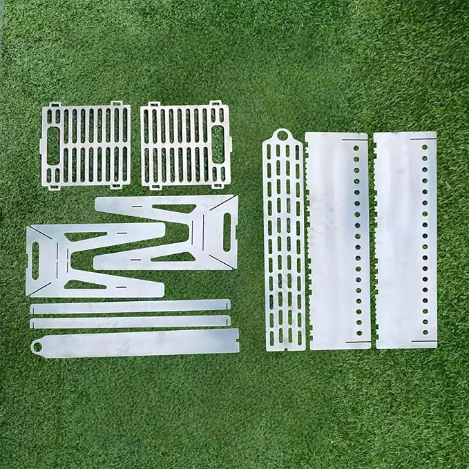 2026 Upgraded Slot grilI, Collapsible Bbq Grill, Portable Stainless Steel Foldable Charcoal Grills, Tool-Free 30s Setup, BBQ Grill Set for Camping, Travel, Party, Tailgating & Outdoor Cooking