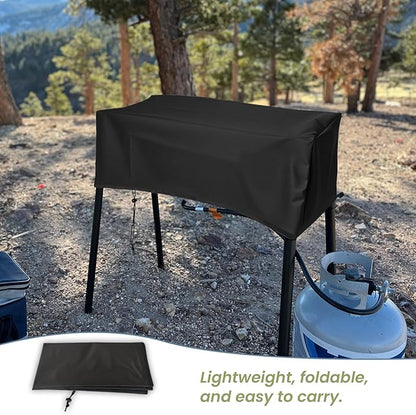Patio Cover for Camp Chef 2 Burner Stove - Outdoor Grill Stove Protector Fit Camp Chef, Gas One, Vivicreate, Outvita Models EX60P, EX60LW, CC-60, DL-60, PRO60X, 34.5" L x 16" W x 16" H (For 2 Burner)