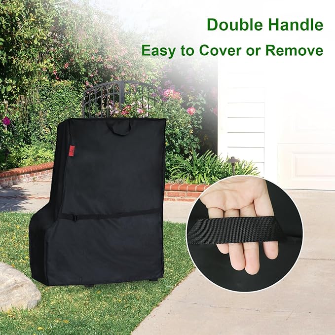 Smoker Cover Fits Bradley Smoker BS611 & BTDS76P 4-Rack Outdoor Natrual Draft Digital Vertical Smoker(Compared to Bradley 990025), Cover Geny Heavy Duty Waterproof Outdoor Cover (26"W x 20"D x 35"H)