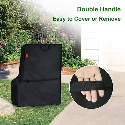 Smoker Cover Fits Bradley Smoker BS611 & BTDS76P 4-Rack Outdoor Natrual Draft Digital Vertical Smoker(Compared to Bradley 990025), Cover Geny Heavy Duty Waterproof Outdoor Cover (26"W x 20"D x 35"H)