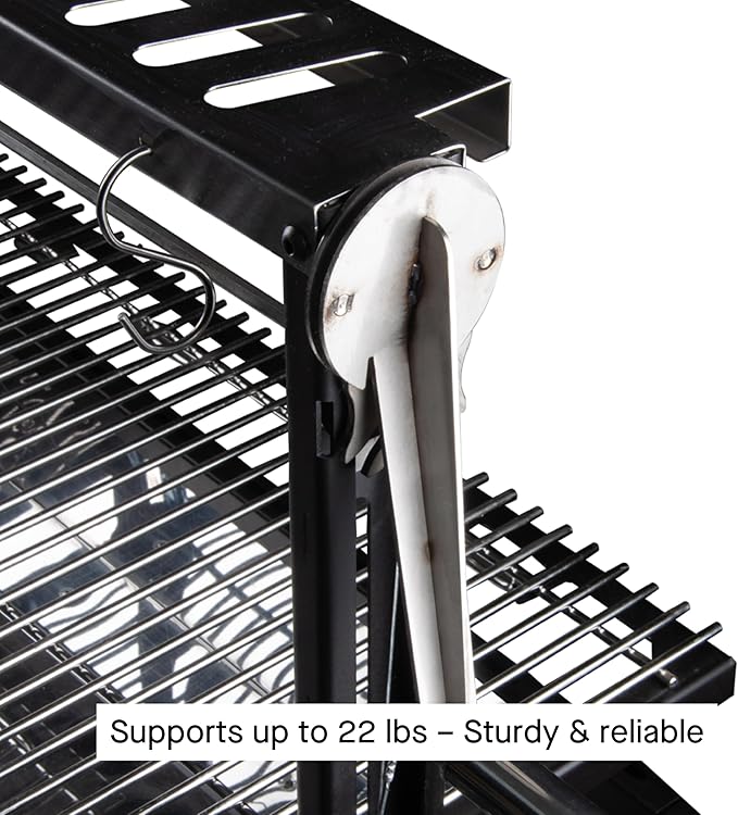 Charcoal Grill Maiten - Freestanding Santa Maria Barbecue, Adjustable Height, Detachable Front Cover, 22 lbs Capacity - Ideal for Camping