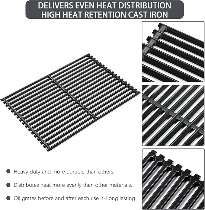 Grill Grates Replacement Parts for Blackstone 28" Griddle Grill Parts 1517 2137 1853 1605 1883 1856 2351 1885 28 Inch Blackstone 2 Burner Gas Grill Replacement Parts Cast Iron Cooking Grates
