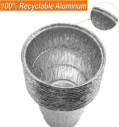 6" Universal Grease Bucket Liners for Pit Boss, Traeger and More, 15-Pack | Fits for Pit Boss 67292 & Traeger Large Buckets and Other Grill Bucket, Grease Catcher for BBQ, Disposable Aluminum Liners