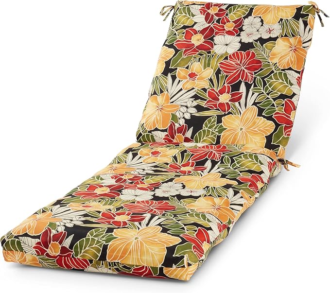 Outdoor Reversible Chaise Lounge Chair Cushion, Aloha