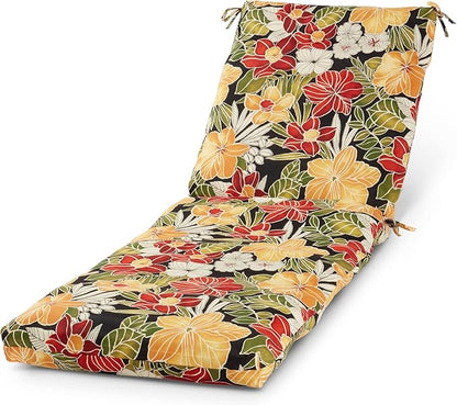 Outdoor Reversible Chaise Lounge Chair Cushion, Aloha