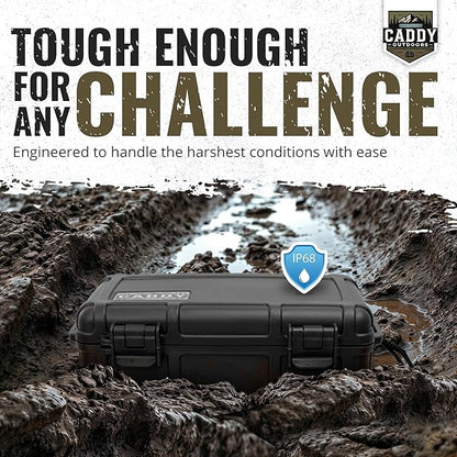 Waterproof Storage Case 1.2 L Capacity – Heavy-Duty Gear Box with Foam, Carabiner & Lanyard – Crushproof, Airtight Outdoor Container for Camping, Hiking, Fishing