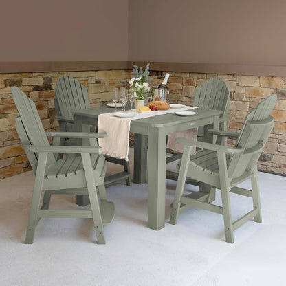 highwood Hamilton 5 Piece Square Counter Height Dining Set, Eucalyptus