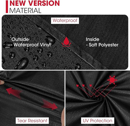 Unicook Electric Smoker Cover for Masterbuilt 40 Inch Smokers, Outdoor Vertical Digital BBQ Cover, Unique Waterproof Vinyl Exterior with Polyester Lining, 28" W x 22" D x 39" H