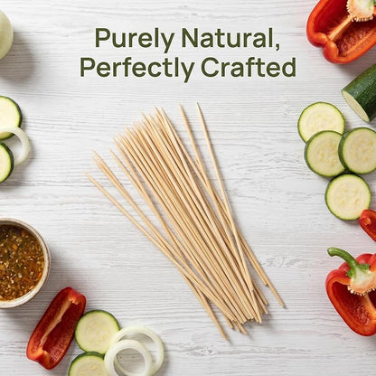 Fasmov Bamboo Skewer Sticks, 1000 Pack 12 inches Barbecue Kabob Skewers for Grill, BBQ, Kebab, Marshmallow Roasting or Fruit Sticks